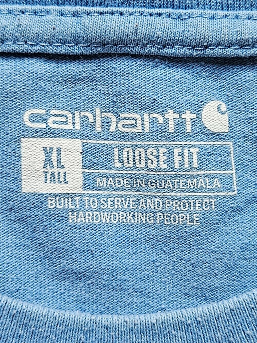 Carhartt Mens XL Tall Blue Pocket Tee Shirt Hunting Dog Ducks Graphic Est 1889 X - Picture 5 of 7